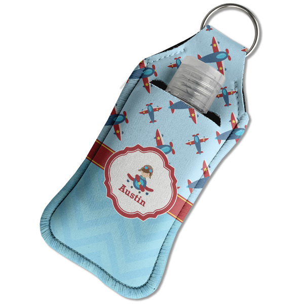 Airplane Theme Sanitizer Holder Keychain - Large in Case
