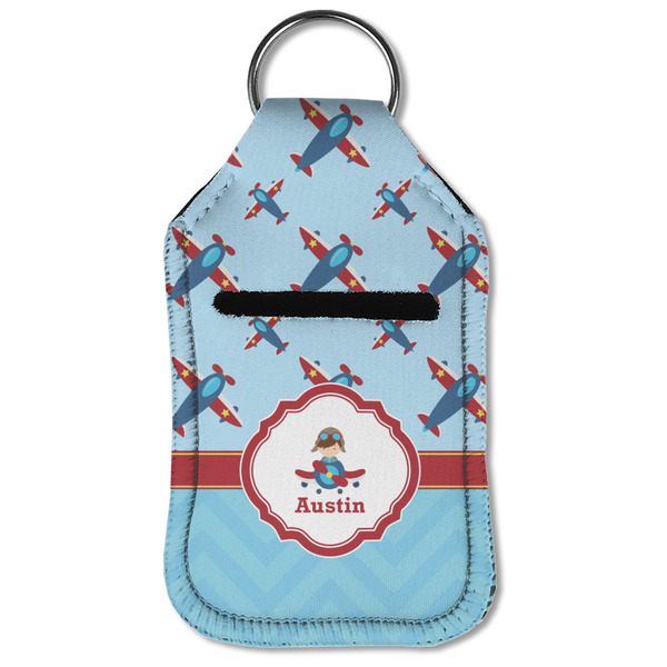 Airplane Theme Sanitizer Holder Keychain - Small (Front Flat)