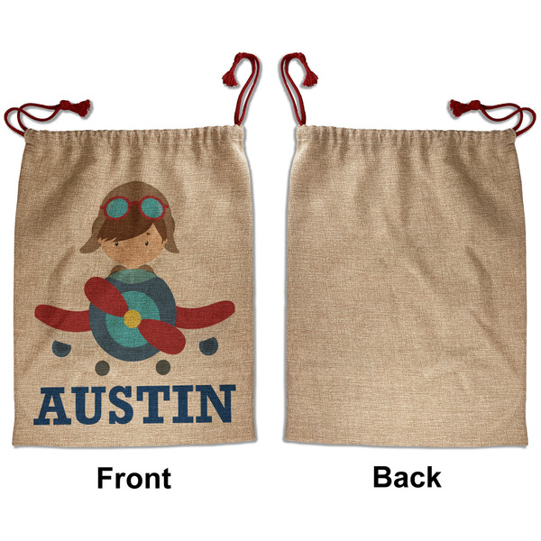 Airplane Theme Santa Bag - Approval - Front