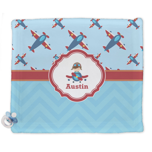 Custom Airplane Theme Security Blankets - Double Sided (Personalized)