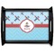 Airplane Theme Black Wooden Tray - Large (Personalized)