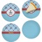 Airplane Theme Set of Appetizer / Dessert Plates