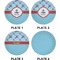Airplane Theme Set of Appetizer / Dessert Plates (Approval)