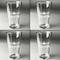 Airplane Theme Set of Four Engraved Beer Glasses - Individual View