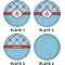 Airplane Theme Set of Lunch / Dinner Plates (Approval)