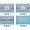 Airplane Theme Set of Rectangular Dinner Plates (Approval)