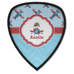 Airplane Theme Iron on Shield Patch A w/ Name or Text