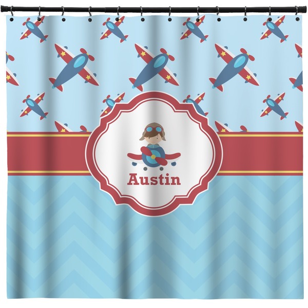 Custom Airplane Theme Shower Curtain - Custom Size (Personalized)