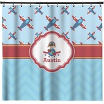 Airplane Theme Shower Curtain (Personalized)