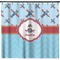 Airplane Theme Shower Curtain - 71" x 74" (Personalized)
