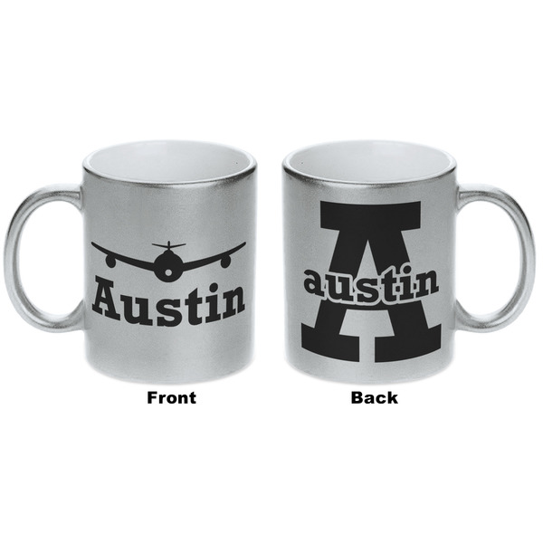 Airplane Theme Silver Mug - Approval
