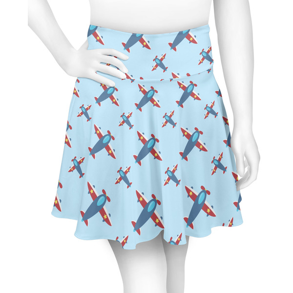 Custom Airplane Theme Skater Skirt - X Small