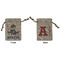 Airplane Theme Small Burlap Gift Bag - Front & Back (Personalized)