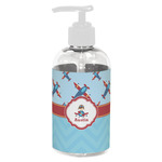 Airplane Theme Plastic Soap / Lotion Dispenser (8 oz - Small - White) (Personalized)