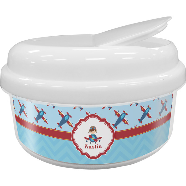 Custom Airplane Theme Snack Container (Personalized)