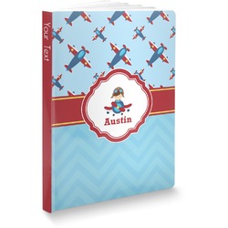 Airplane Theme Softbound Notebook - 5.75" x 8" (Personalized)