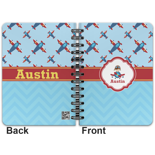 Airplane Theme Spiral Journal 5 x 7 - Apvl