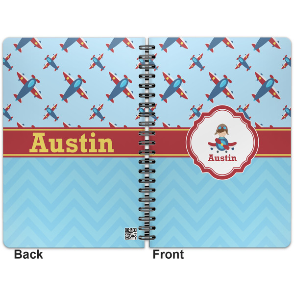 Airplane Theme Spiral Journal 7 x 10 - Apvl