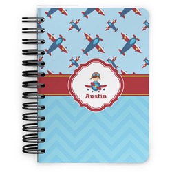 Airplane Theme Spiral Notebook - 5x7 w/ Name or Text