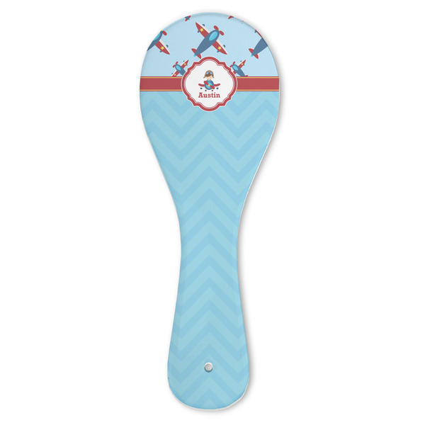 Custom Airplane Theme Ceramic Spoon Rest (Personalized)