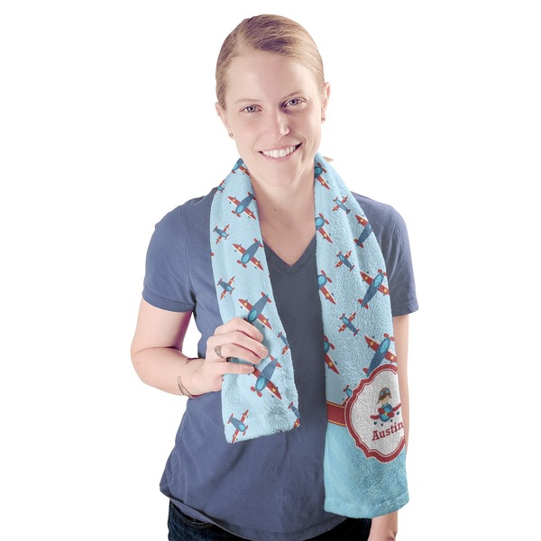 Airplane Theme Sport Towel - Exercise use - Model