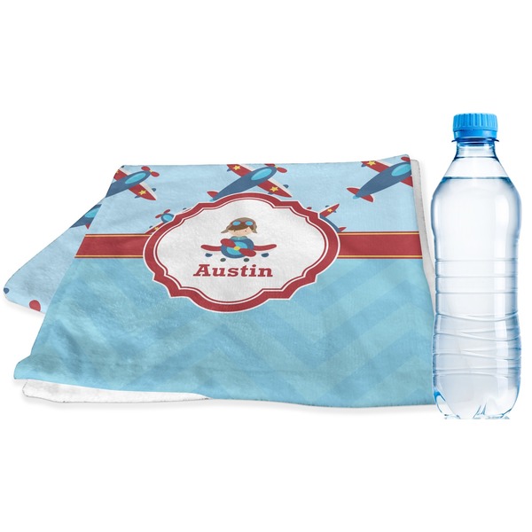 Custom Airplane Theme Sports & Fitness Towel (Personalized)