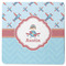 Airplane Theme Square Rubber Backed Coaster (Personalized)