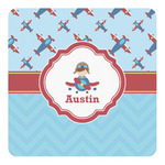 Airplane Theme Square Decal - Small (Personalized)
