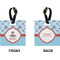Airplane Theme Square Luggage Tag (Front + Back)