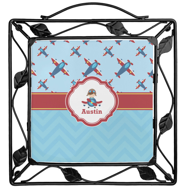 Custom Airplane Theme Square Trivet (Personalized)