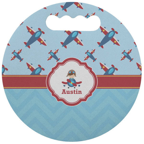 Custom Airplane Theme Stadium Cushion (Round) (Personalized)