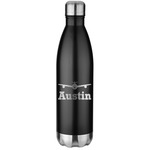 Airplane Theme Water Bottle - 26 oz. Stainless Steel - Laser Engraved (Personalized)