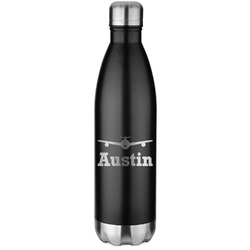 Airplane Theme Water Bottle - 26 oz. Stainless Steel - Laser Engraved (Personalized)