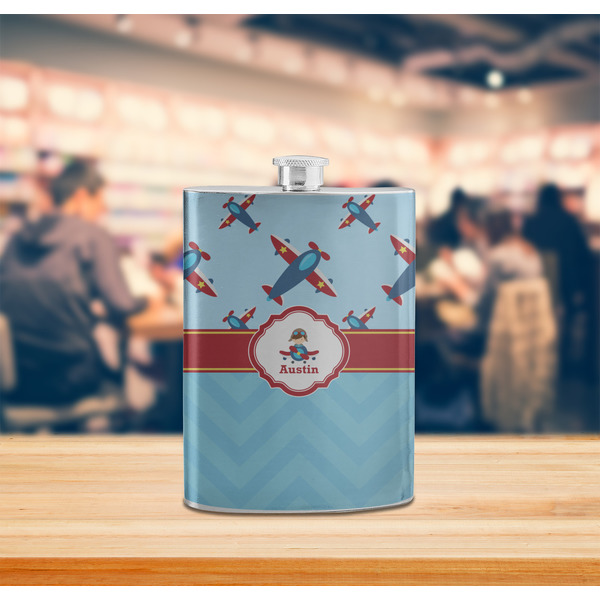 Airplane Theme Stainless Steel Flask - LIFESTYLE 2