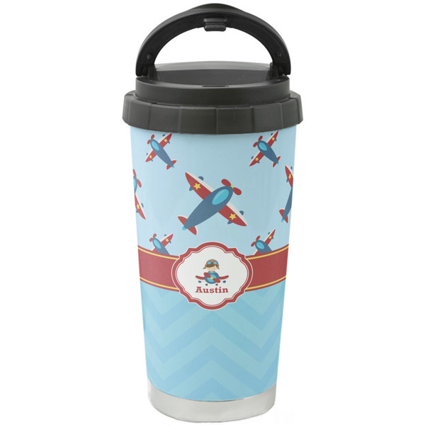 Custom Airplane Theme Stainless Steel Coffee Tumbler (Personalized)