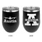 Airplane Theme Stainless Wine Tumblers - Black - Double Sided - Approval