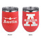 Airplane Theme Stainless Wine Tumblers - Coral - Double Sided - Approval