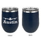 Airplane Theme Stainless Wine Tumblers - Navy - Single Sided - Approval