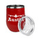 Airplane Theme Stainless Wine Tumblers - Red - Double Sided - Alt View
