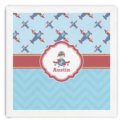 Airplane Theme Paper Dinner Napkins (Personalized)