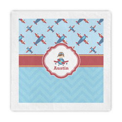 Airplane Theme Standard Decorative Napkins (Personalized)