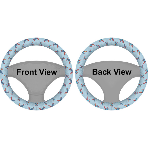 Airplane Theme Steering Wheel Cover- Front and Back