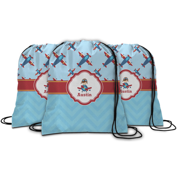 Airplane Theme String Backpack - MAIN