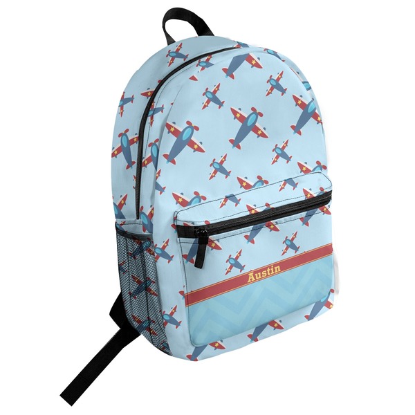 Custom Airplane Theme Student Backpack (Personalized)