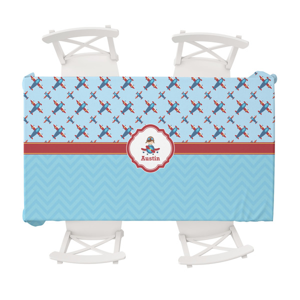 Custom Airplane Theme Tablecloth - 58"x102" (Personalized)