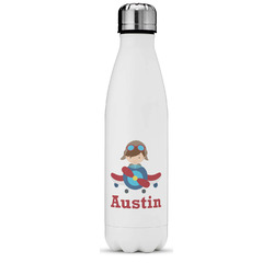 Airplane Theme Water Bottle - 17 oz. - Stainless Steel - Full Color Printing (Personalized)