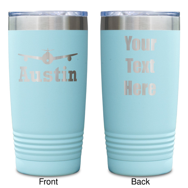 Airplane Theme Teal Polar Camel Tumbler - 20oz -Double Sided - Approval