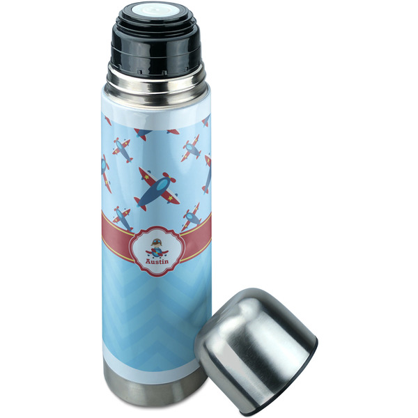 Airplane Theme Thermos - Lid Off
