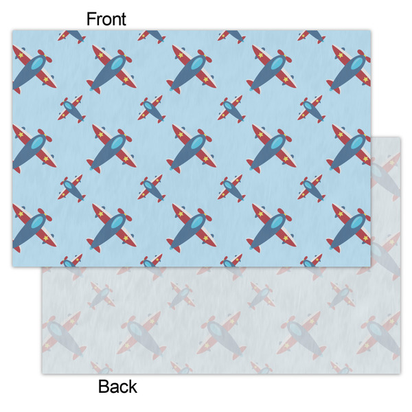 Airplane Theme Tissue Paper - Lightweight - Small - Front & Back