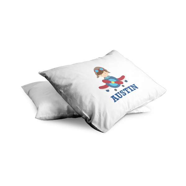 Airplane Theme Toddler Pillow Case - TWO (partial print)